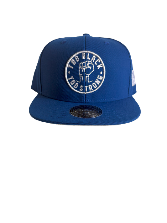 TOO BLACK TOO STRONG / TOO STRONG UNITED SNAPBACK: Black / Red / Blue