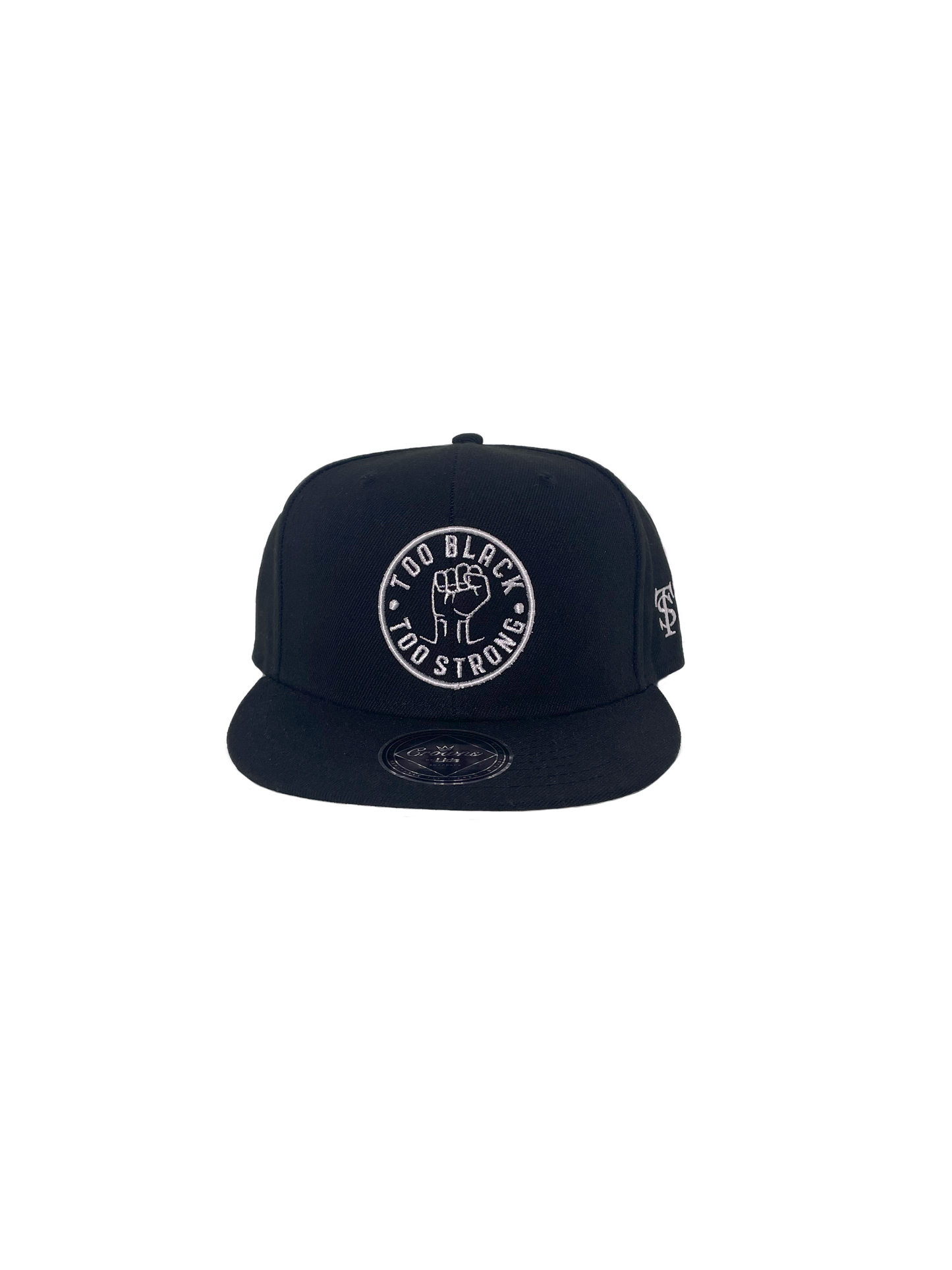 TOO BLACK TOO STRONG / T/S -Black SNAPBACK: Black / Red / Blue