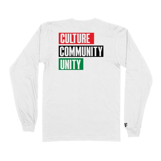 TOO STRONG UNITED / CULTURE COMMUNITY UNITY /T.S: Black, White, Red, Black & Green